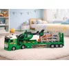 LEAN TOYS Dinosauruste transpordikomplekt: veok, puksiirauto, helikopter, tuled, heli