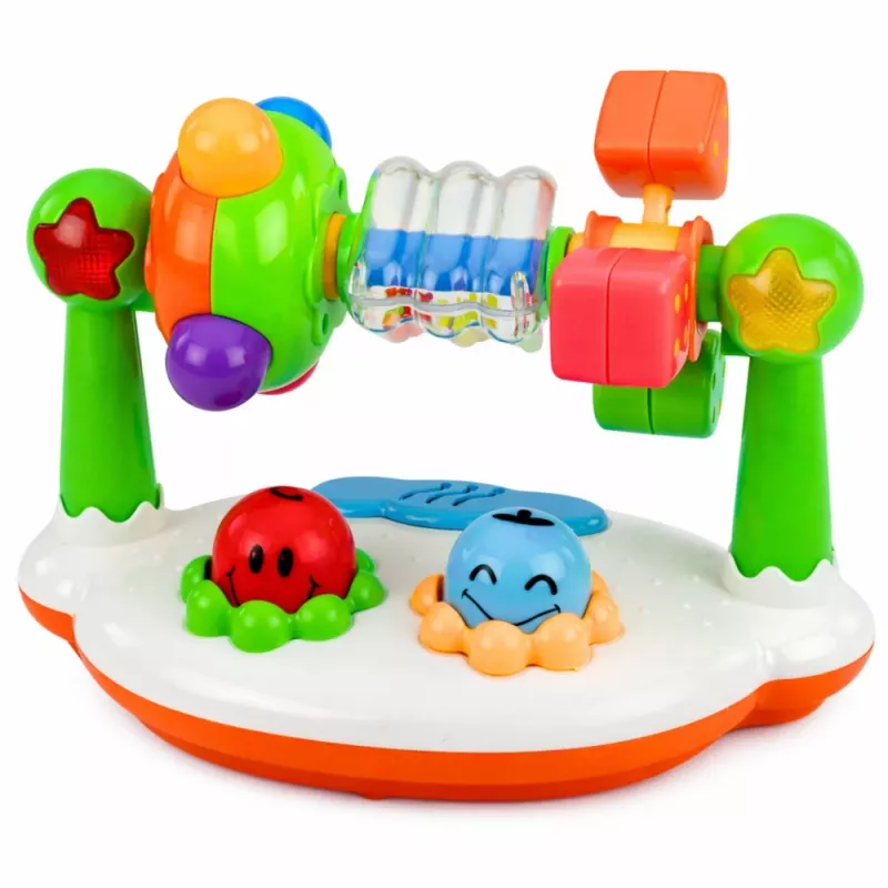 LEAN TOYS Interaktiivne muusikaline mänguasi väikelastele Kõristi Tuled Helid Muusika