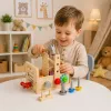 LEAN TOYS Puidust Tööriistakomplekt Lastele Hammasrataste ja Mutritega - 25 Osaga, FSC Puit, Vanus 3+