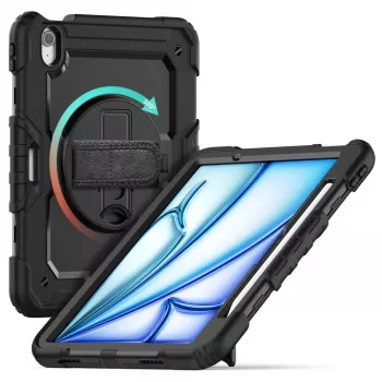 Tech-Protect Solid360 ümbris iPad Air 11'' 6/7/8 (2024-2026) jaoks - Must