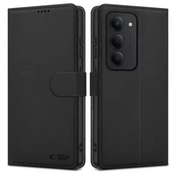 Tech-Protect rahakotiga ümbris Xiaomi Redmi 15 4G / 5G jaoks, must