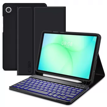 Tech-Protect SC PEN + KB ümbris Samsung Galaxy Tab A9 / A11 8.7 inch X110 / X115 / X133 / X135 jaoks, must