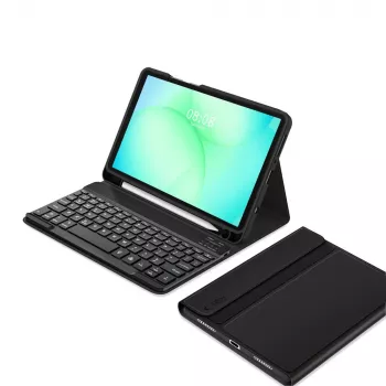 Tech-Protect SC PEN + KB ümbris Samsung Galaxy Tab A9 / A11 8.7 inch X110 / X115 / X133 / X135 jaoks, must