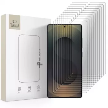 TECH-PROTECT Karastatud klaasist ekraanikaitse komplekt 10-pakk Samsung Galaxy S25 Ultra jaoks, läbipaistev