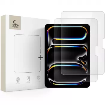 TECH-PROTECT Glass Fit+ 2-Pack Karastatud Klaasist Ekraanikaitse iPad Pro 11 tolli 5./6. põlvkond (2021-2022) ja M4 (2024) jaoks, läbipaistev