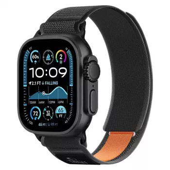 TECH-PROTECT NYLON ELITE Apple Watch 8 / 9 / 10 / 11 / SE / Ultra (44 / 45 / 46 / 49 mm) Must/Oranž