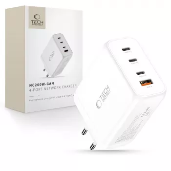 TECH-PROTECT NC200W-GAN 4-Port Network Charger PD 200W / QC3.0 White