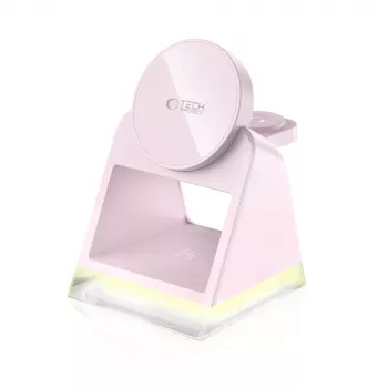 Tech-Protect QI15W-A43 3IN1 MagSafe Wireless Charging Station Pink