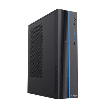 Akyga AK-302-01BL SFF arvutikorpus, Micro ATX / Mini ITX, USB-C + 2x USB 3.0 + USB 2.0, toiteplokita, must