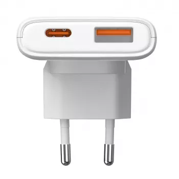 Akyga AK-CH-31 õhuke GaN USB-laadija 65 W, USB-C PD + USB-A, valge