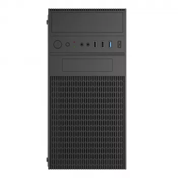 Akyga AK19BK Micro Tower arvutikorpus, Micro ATX / Mini ITX, USB-C + USB 3.0 + 2x USB 2.0, toiteplokita, must