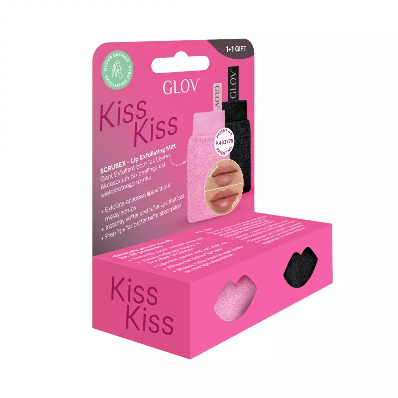 GLOV Scrubex Lip Exfoliating Mitt - 2 Pack | Õrn mikrokiud huulekoorija siledatele huultele