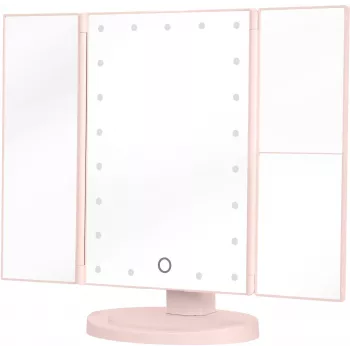 Humanas HS-ML04 LED-meigipeegel valgustusega - Roosa