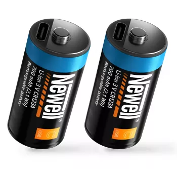 Newell CR123A USB-C laetav aku 700 mAh 2-pakk blister