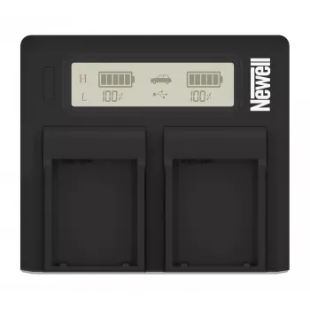 Newell Dual-Channel DC-LCD Battery Charger for Panasonic VW-VBD29/VBD58/VBD78