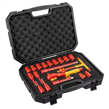 NEO TOOLS 1000V isoleeritud pesavõtmete komplekt, 19 tk, 1/2 tolli ajam, kroomvanadiumteras, VDE sertifikaat
