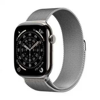 Crong Milano Steel roostevabast terasest rihm Apple Watch 44/45/46/49 mm hõbedane