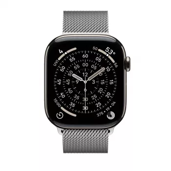Crong Milano Steel roostevabast terasest rihm Apple Watch 44/45/46/49 mm hõbedane