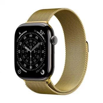Crong Milano Steel - Roostevabast terasest rihm Apple Watch 42/44/45/49 mm (kuldne)