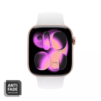 Crong Liquid Silicone Strap for Apple Watch 38/40/41/42 mm (White)