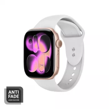 Crong Liquid Silicone Strap for Apple Watch 38/40/41/42 mm (White)