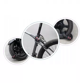 Rockbros RKS507-1BK Kombinatsioonlukk kaabliga 1,8 m must