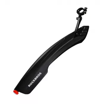 ROCKBROS DNB8001BK Jalgratta tagumine porikaitse punase LED-tuliga - must