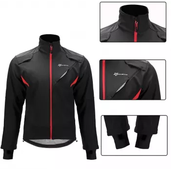 ROCKBROS YPW021 Windproof Cycling Jacket, Size L, Black