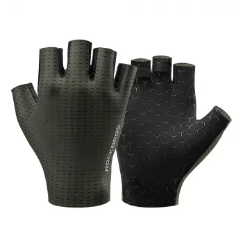 ROCKBROS Breathable Short Finger Cycling Gloves, Size M, Green