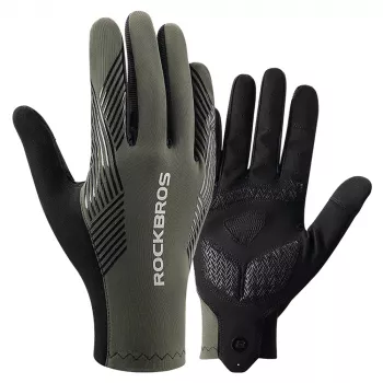 Rockbros Cycling Gloves Full Finger Spring/Summer/Autumn Size XXL Green