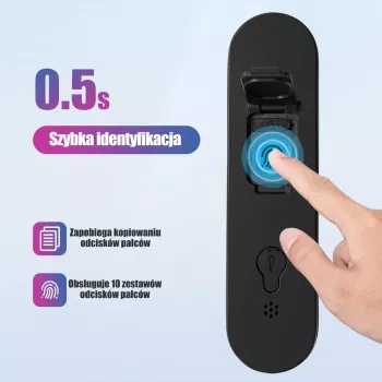 Rockbros SMART sõrmejälje- ja Bluetooth-rataslukk 100cm must