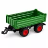 LEAN TOYS Agricultural Farm Tractor with Tipper Trailer Rubber Wheels Green 1:24