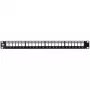 NETRACK 104-20 24-Port Keystone Patch Panel 1U 19-inch Black