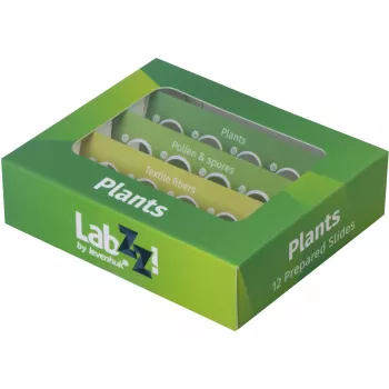 Levenhuk LabZZ P12 Prepared Slides - 12 Specimens for Biological Microscopes