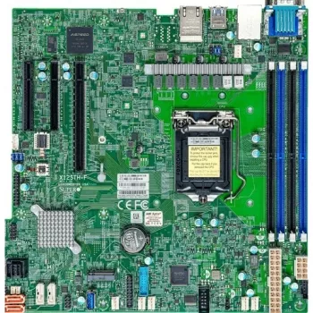 Supermicro X12STH-F-O emaplaat - Micro-ATX - LGA 1200 - Intel C252 - DDR4 - Kahekordne 1GbE - IPMI