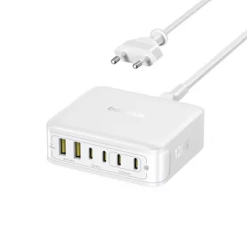 Baseus EnerFill FH21 120W 4xUSB-C + 2xUSB-A GaN laadimisjaam - Valge