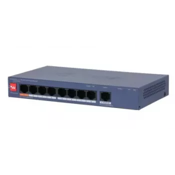 DAHUA CS4009-8ET1GT-60 Hallatav L2 lüliti 8 PoE pordi ja 1 Gigabit ühendusega, 60W PoE eelarvega