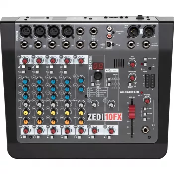 Allen & Heath ZEDi-10FX 10-kanaliline mikser USB-heliinterface'i ja efektidega