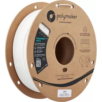 POLMASK PolyLite PETG 1.75mm White 1kg 3D Printer Filament