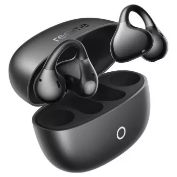 realme Buds Clip Czarne Mustad Juhtmega Kõrvaklapid 3,5 mm Pistikuga ja Mikrofoniga