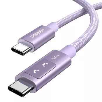 UGREEN Uno L509 USB-C to USB-C kaabel, 100W, 2m, Lilla