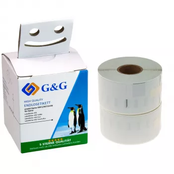 G&G Ühilduv Sildirull DYMO 99012, S0722400 - 36 x 89 mm Otsene Termopaber, Valge, Püsiv Liim, 520 Silti
