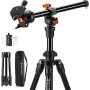 K&F Concept KF09.101V6 Kaamera statiiv noolega, must