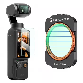 KF Filtr Blue Streak Anamorfne Filter + Karastatud Klaasist Ekraanikaitse 2-in-1 DJI Osmo Pocket 3 / 4 jaoks