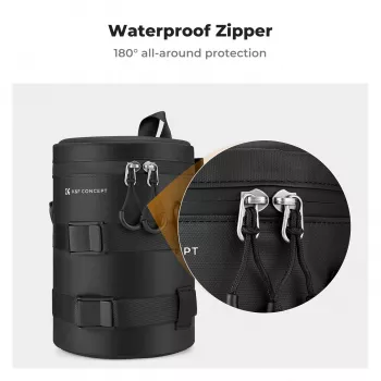 KF Waterproof Camera Lens Pouch Case Bag XL 23.5 x 11.5 cm Black KF13.203