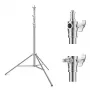 K&F Concept KF34.044 280cm Alumiiniumisulamist Valgustusalus 1/4 inch-20 ja 3/8 inch-16 Pööratava Spindliga, 5kg Kandevõime, 3-Sektsiooniline, Klapplukud, Vedruga Pehmendus, Must