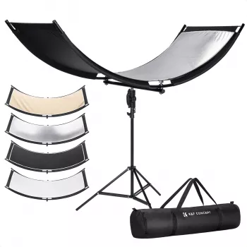 K&F Concept U-Shape 4-in-1 Curved Reflector 180x60cm koos statiivi ja kandekotiga