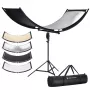 K&F Concept U-Shape 4-in-1 Curved Reflector 180x60cm koos statiivi ja kandekotiga