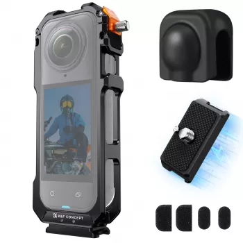 KF Kaitsev raamikinnituspuur 2x 1/4 tolli-20 keermega ja GoPro kinnitusega Insta360 X5 / Kf31.182 jaoks