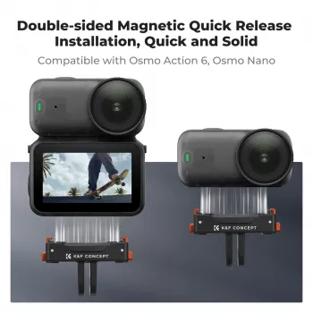 KF 2-pakk magnetiline kiirvabastusega kinnitus DJI Osmo Action 6 / Nano, GoPro ja 1/4 tolli jaoks (KF12.0029)